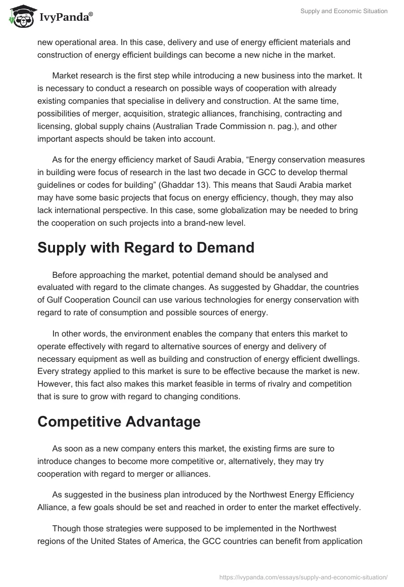 Supply and Economic Situation. Page 2