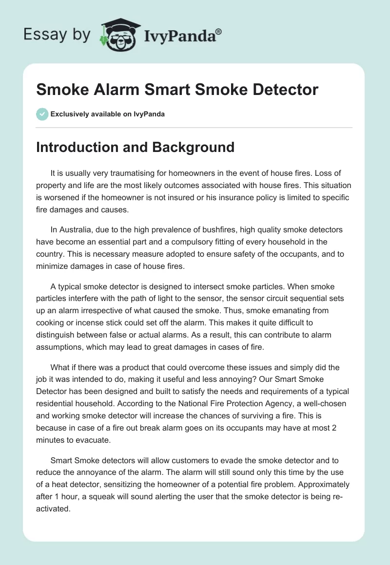 Smoke Alarm "Smart Smoke Detector". Page 1
