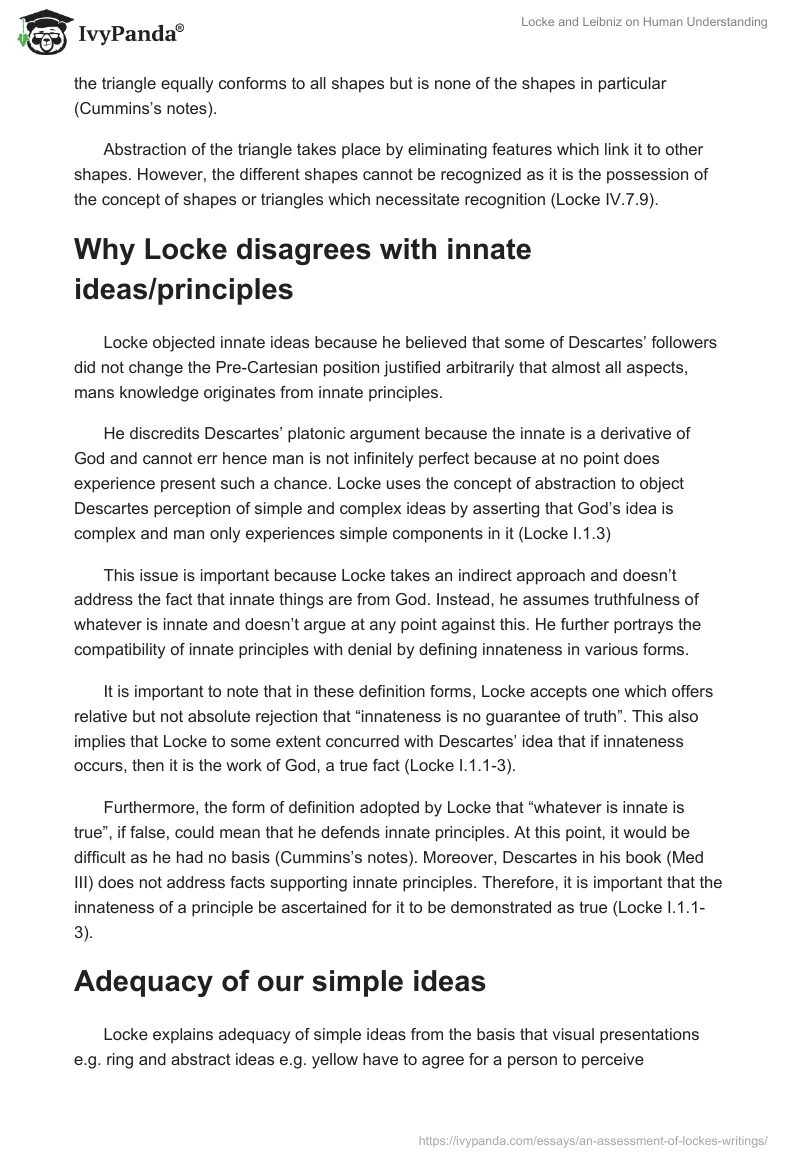 Locke and Leibniz on Human Understanding. Page 2
