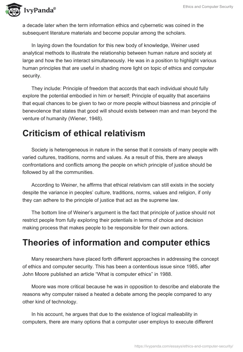 Ethics and Computer Security. Page 3