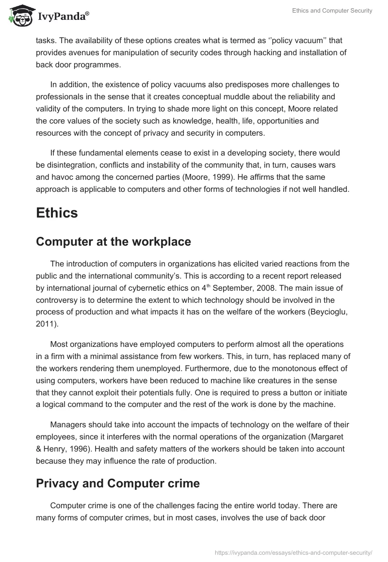 Ethics and Computer Security. Page 4