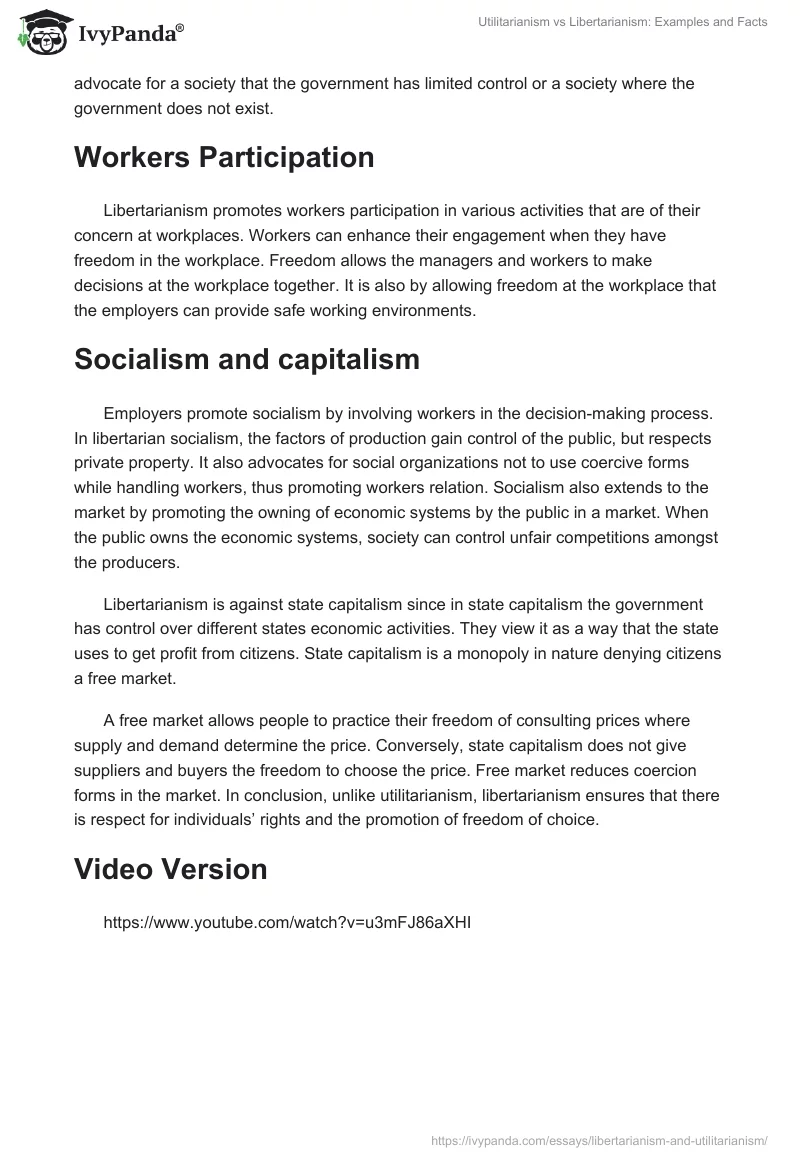 Utilitarianism vs Libertarianism: Examples and Facts. Page 2