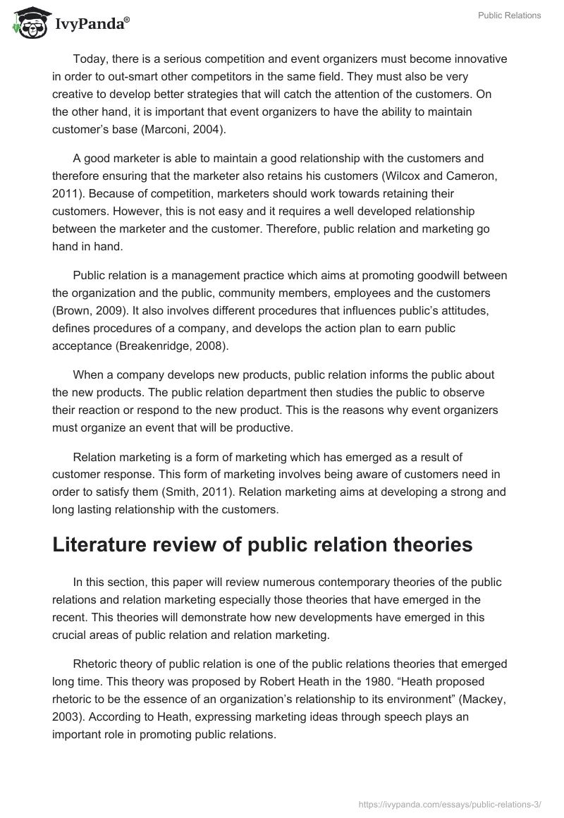 Public Relations. Page 2
