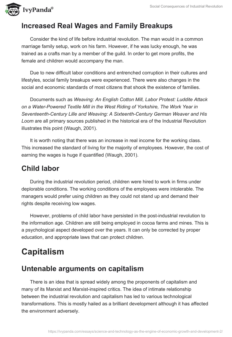 Social Consequences of Industrial Revolution. Page 3