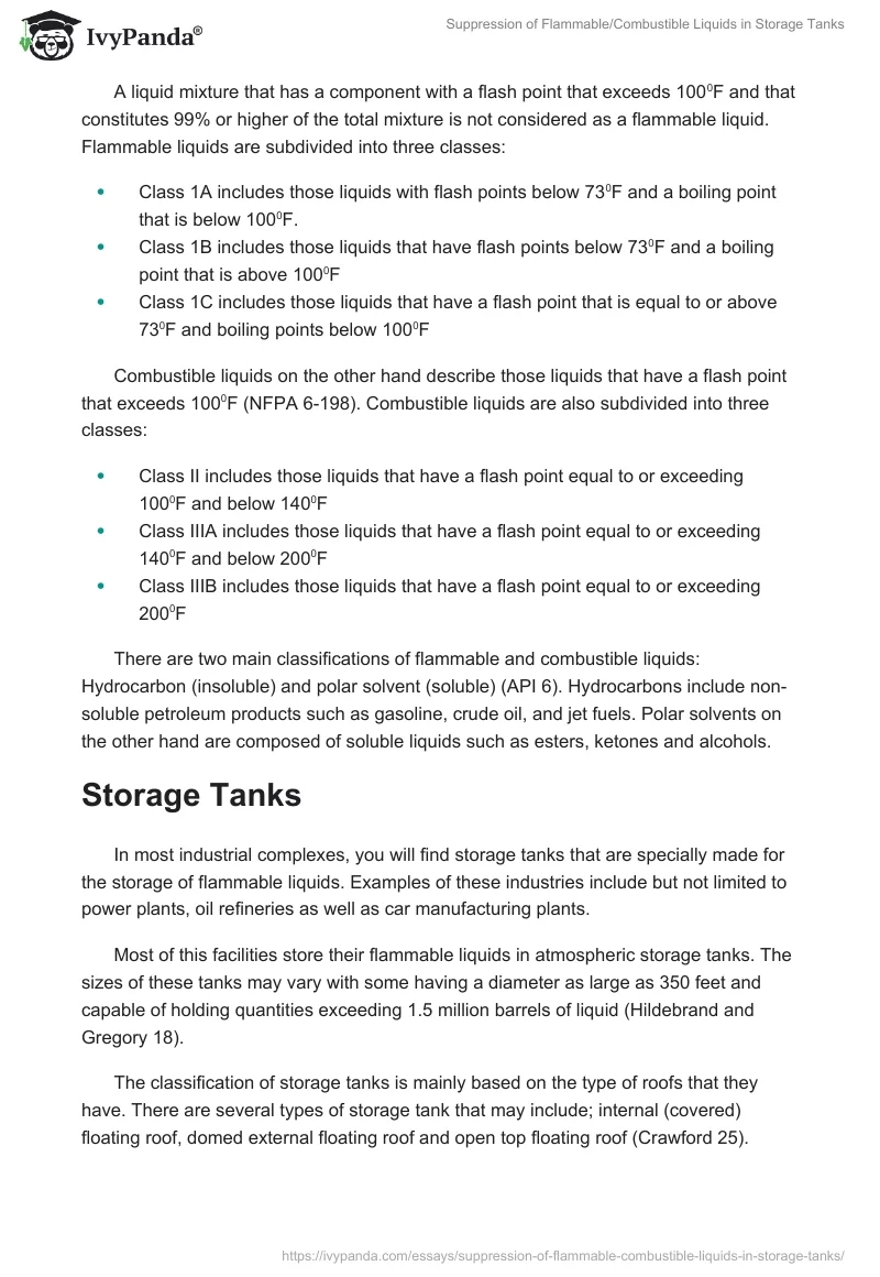 Suppression of Flammable/Combustible Liquids in Storage Tanks. Page 2