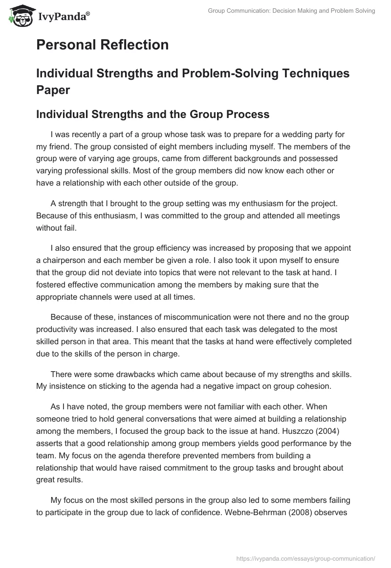 Group Communication: Decision Making and Problem Solving. Page 3