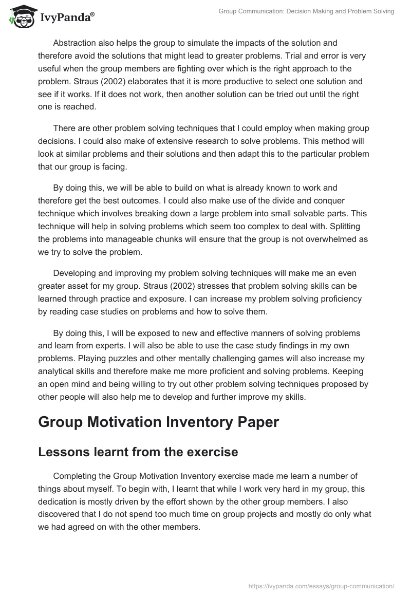 Group Communication: Decision Making and Problem Solving. Page 5