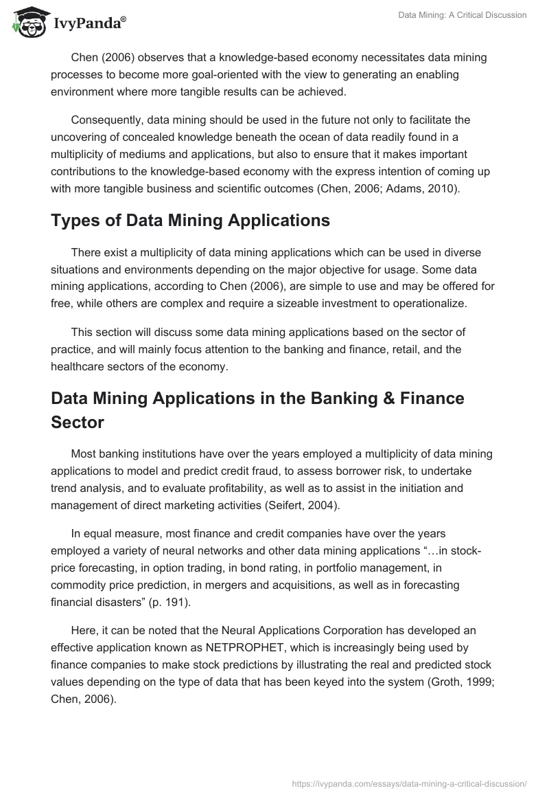Data Mining: A Critical Discussion. Page 5