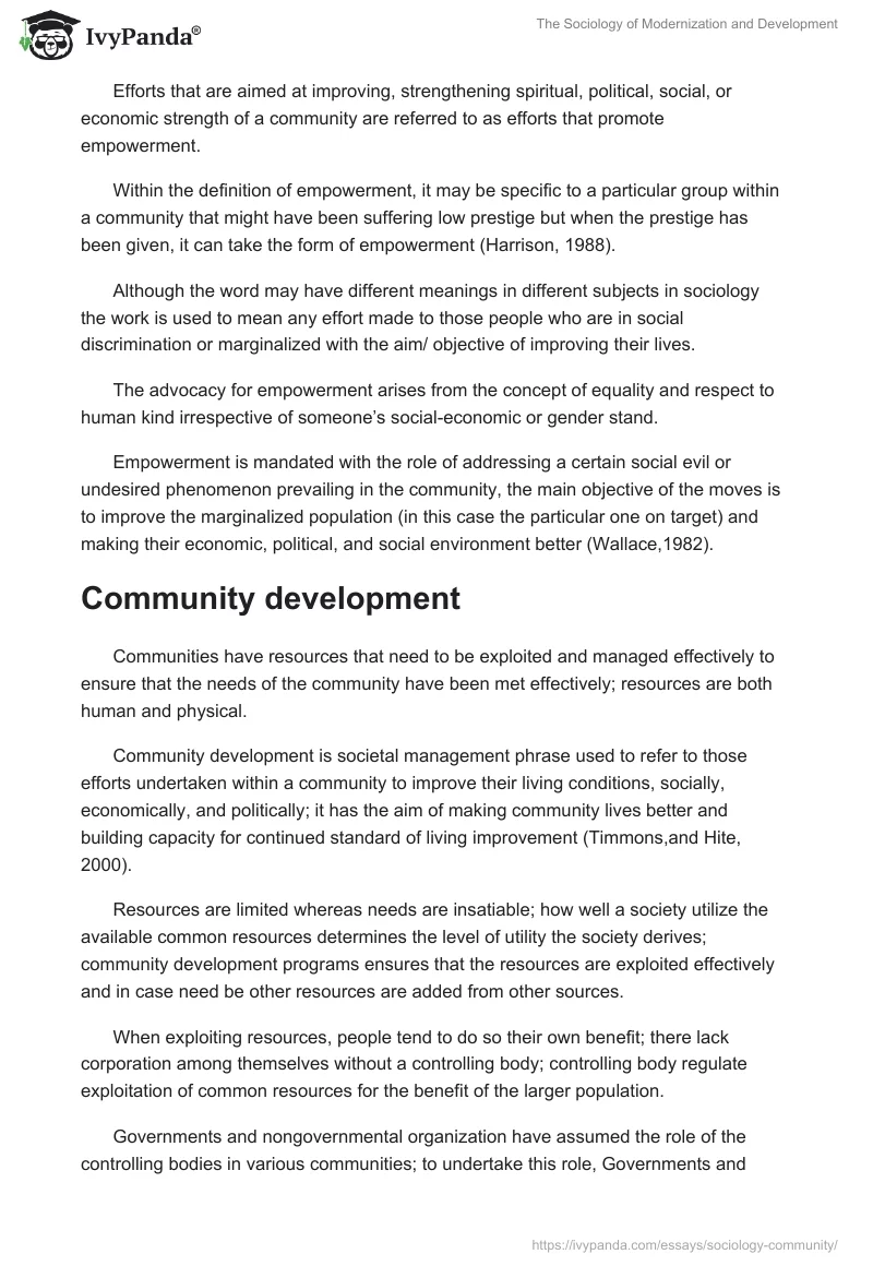 The Sociology of Modernization and Development. Page 2