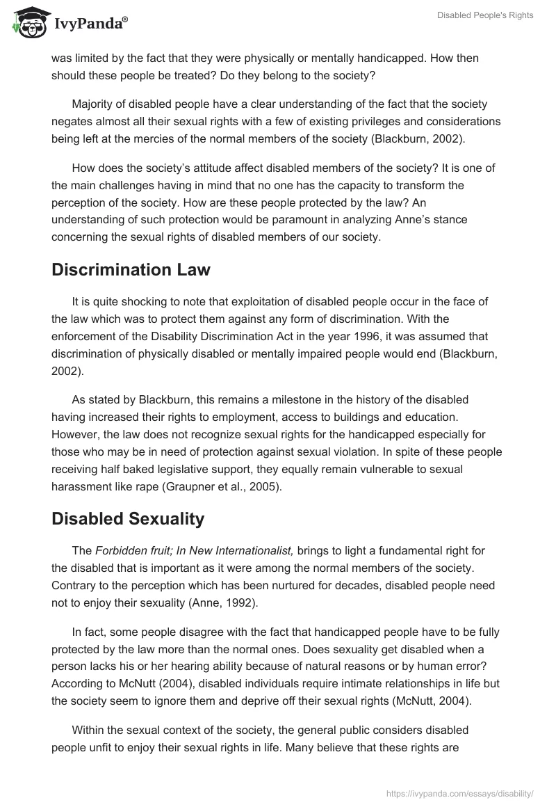 Disabled People's Rights. Page 2