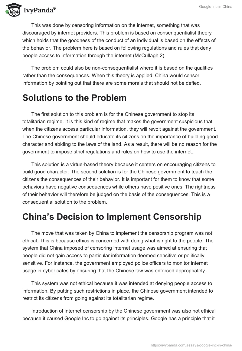 Google Inc in China. Page 2