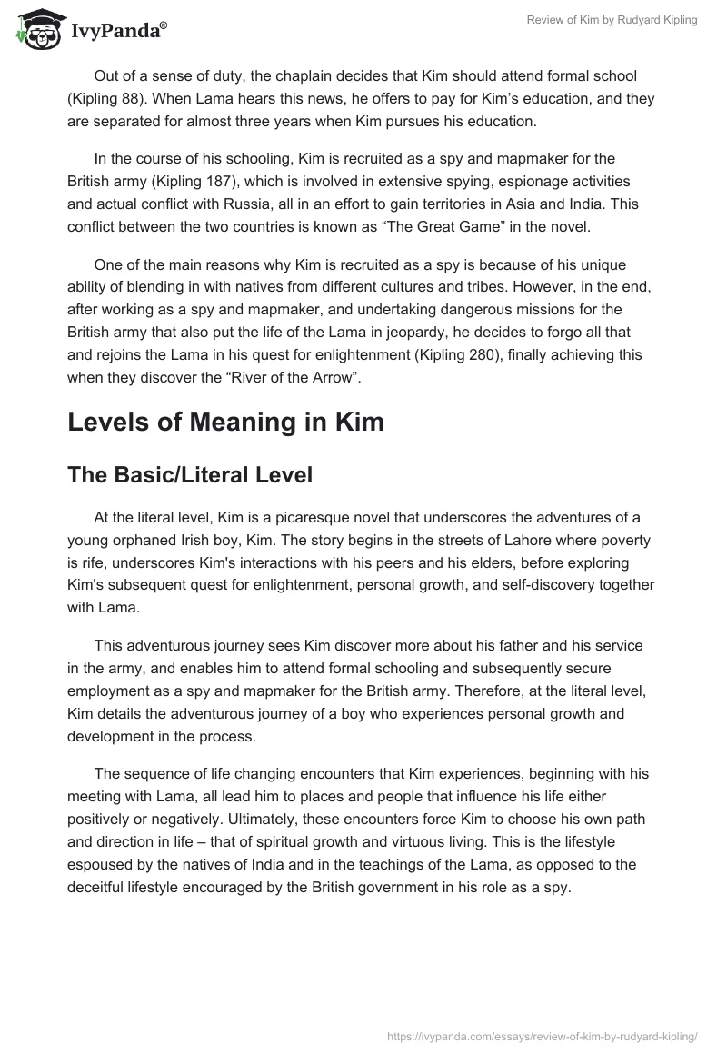 Review of Kim by Rudyard Kipling. Page 2