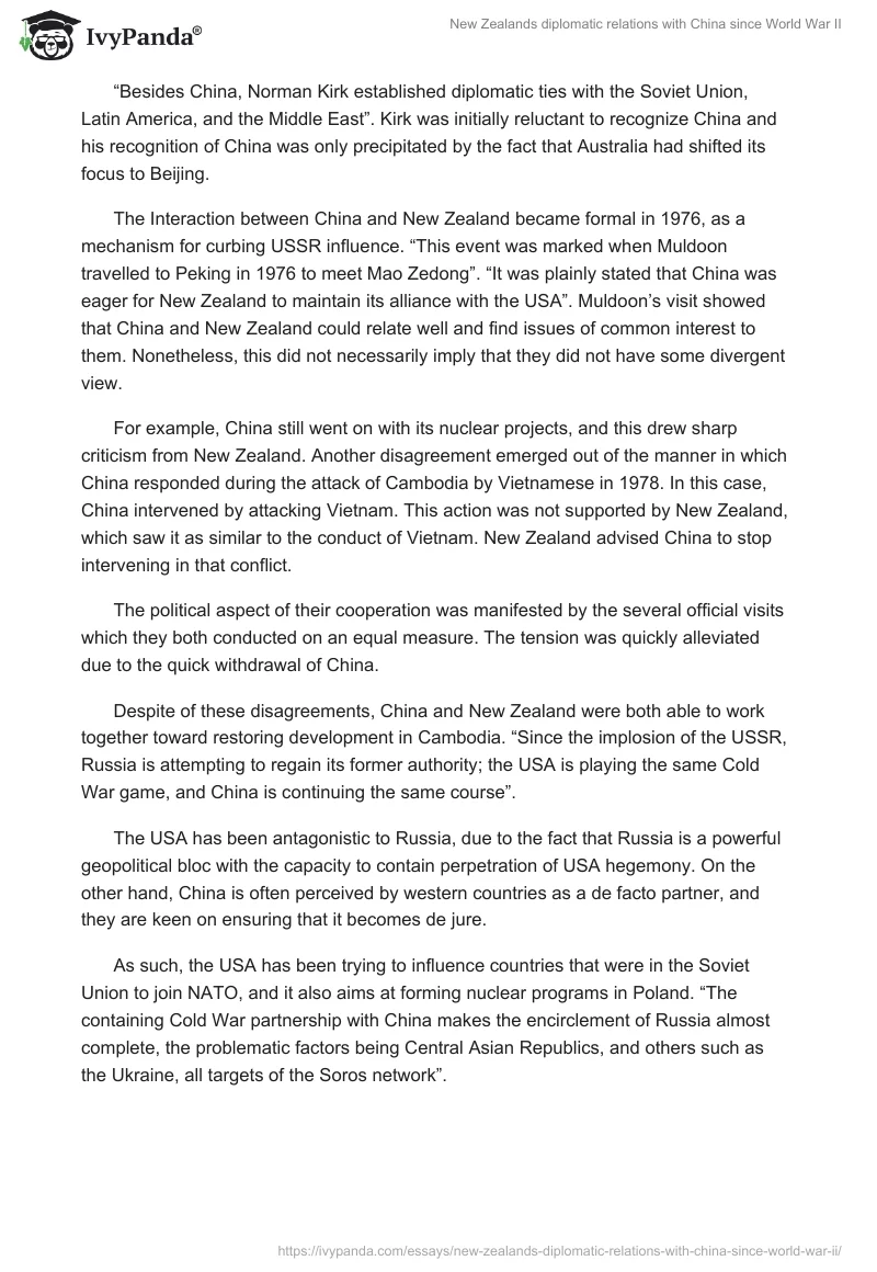 New Zealands Diplomatic Relations With China Since World War II. Page 2