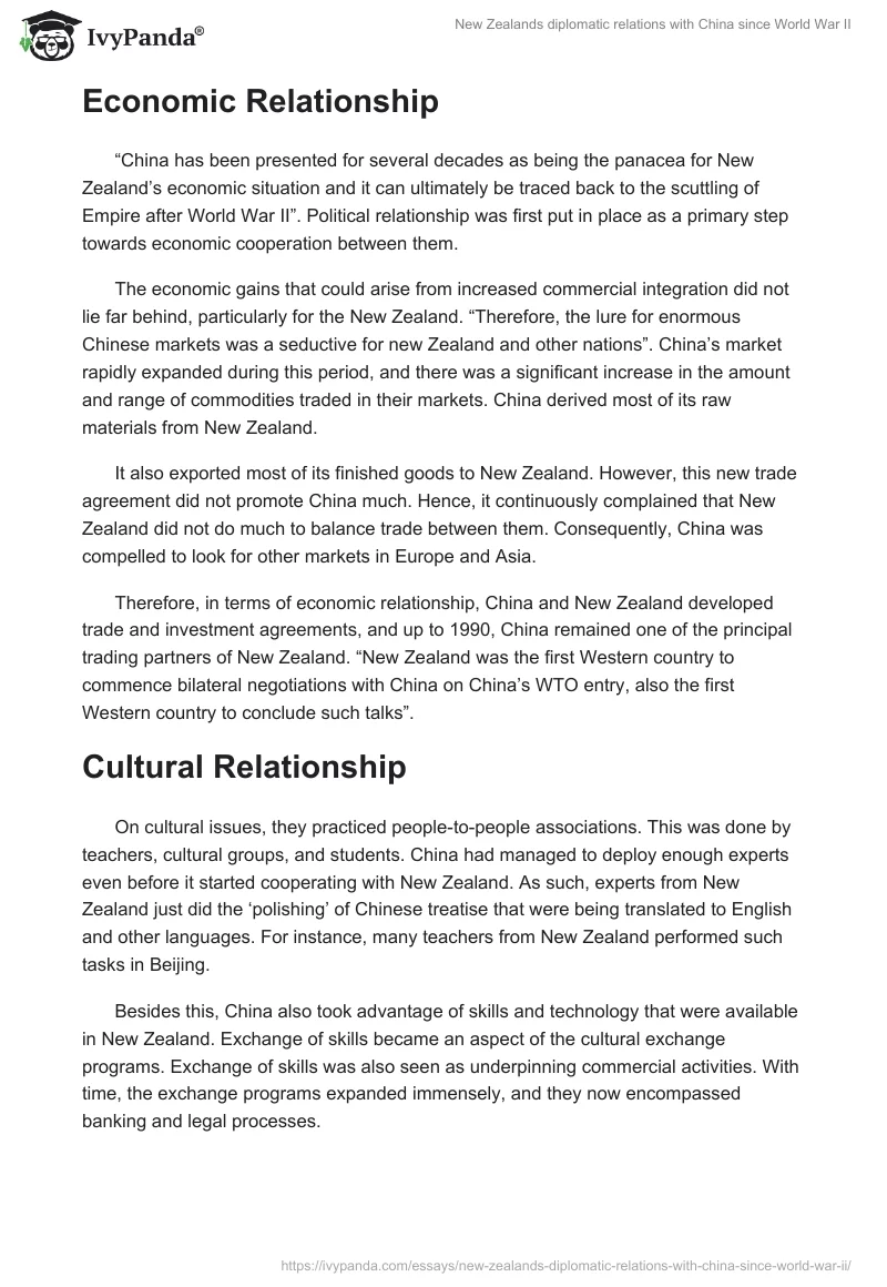 New Zealands Diplomatic Relations With China Since World War II. Page 3