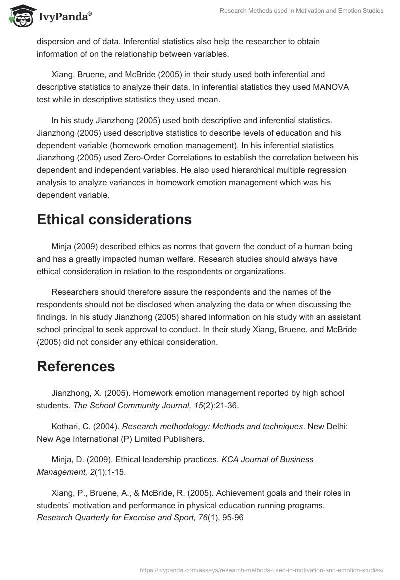 Research Methods Used in Motivation and Emotion Studies. Page 4