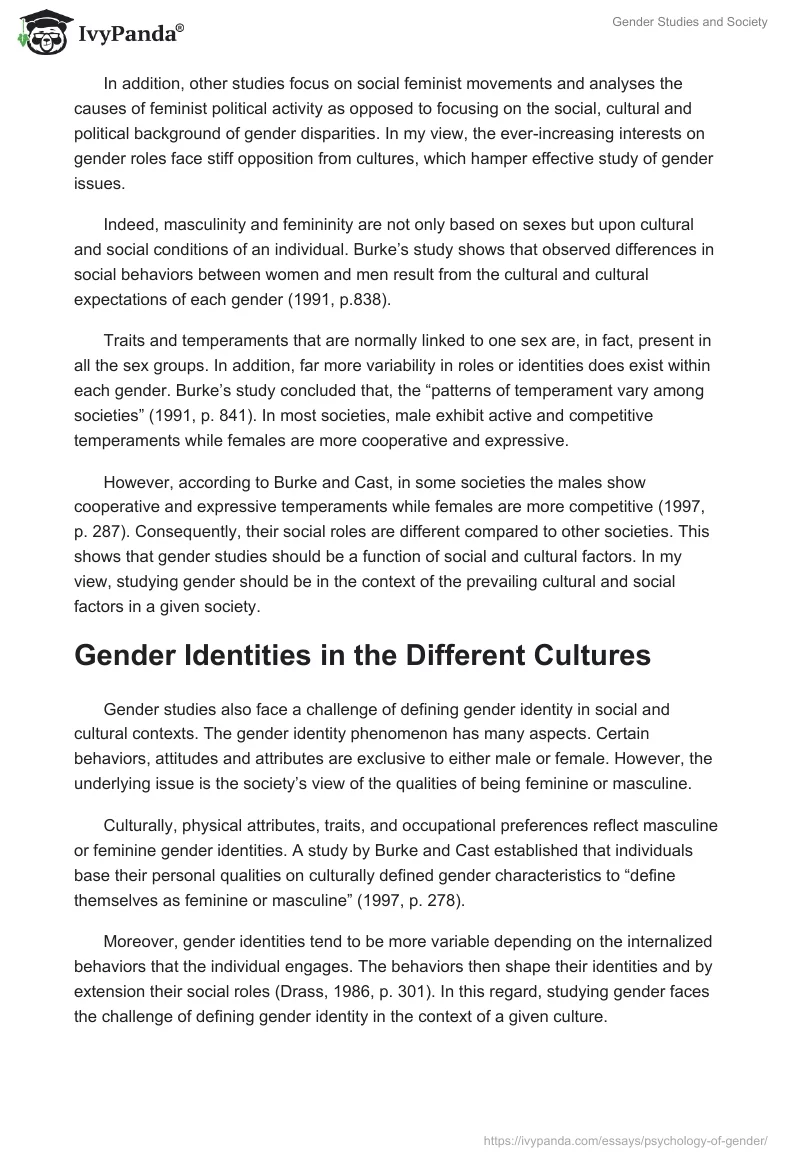 Gender Studies and Society. Page 2