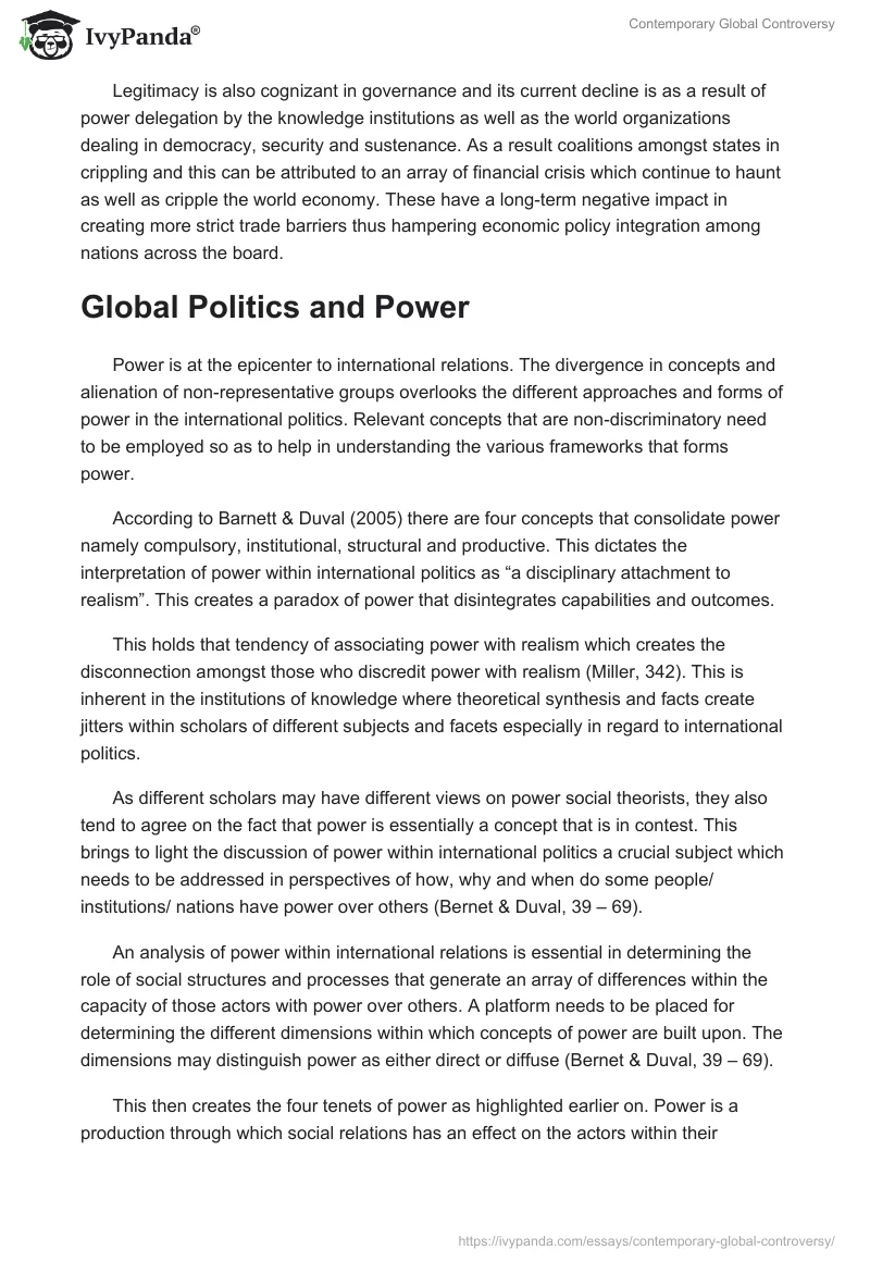 Contemporary Global Controversy. Page 2
