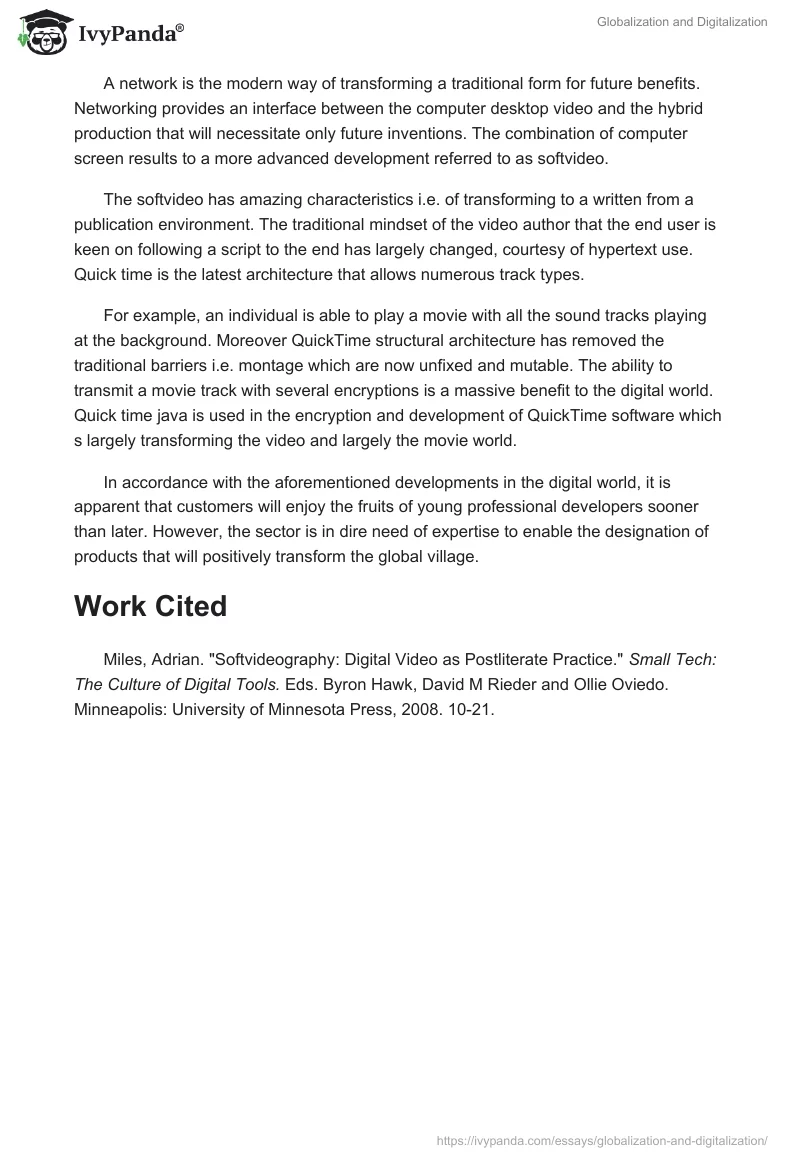 Globalization and Digitalization. Page 2