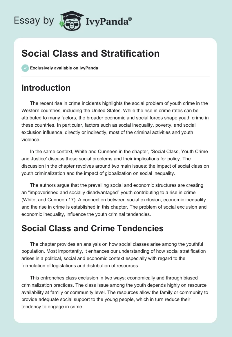 Social Class and Stratification. Page 1