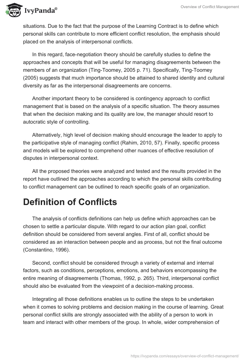 Overview of Conflict Management. Page 2