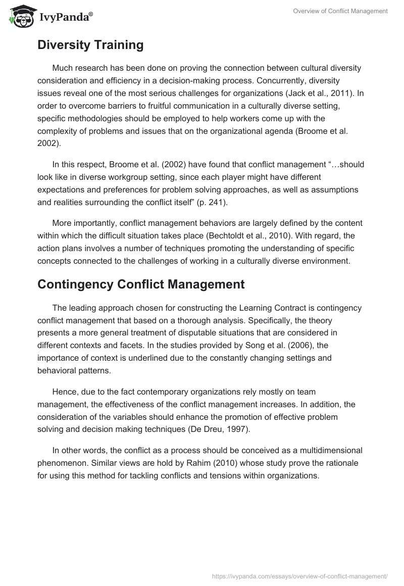 Overview of Conflict Management. Page 5