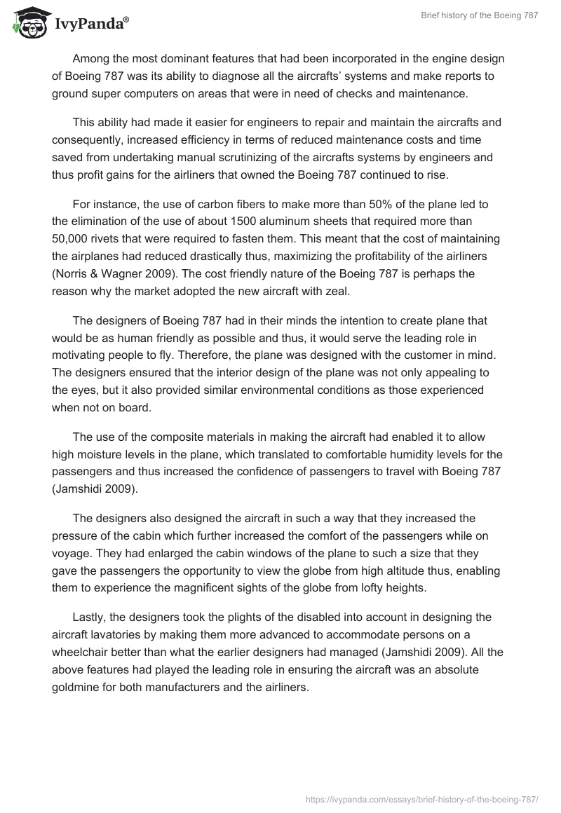 Brief History of the Boeing 787. Page 5