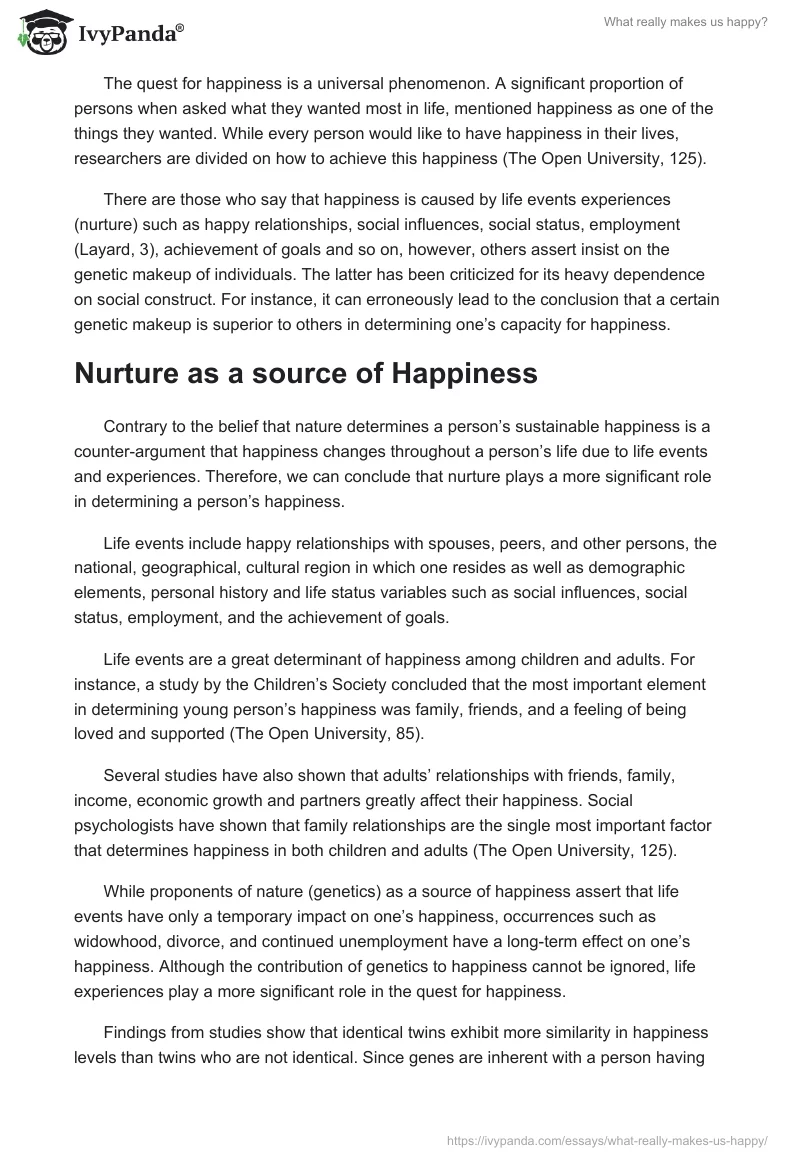 What really makes us happy?. Page 2