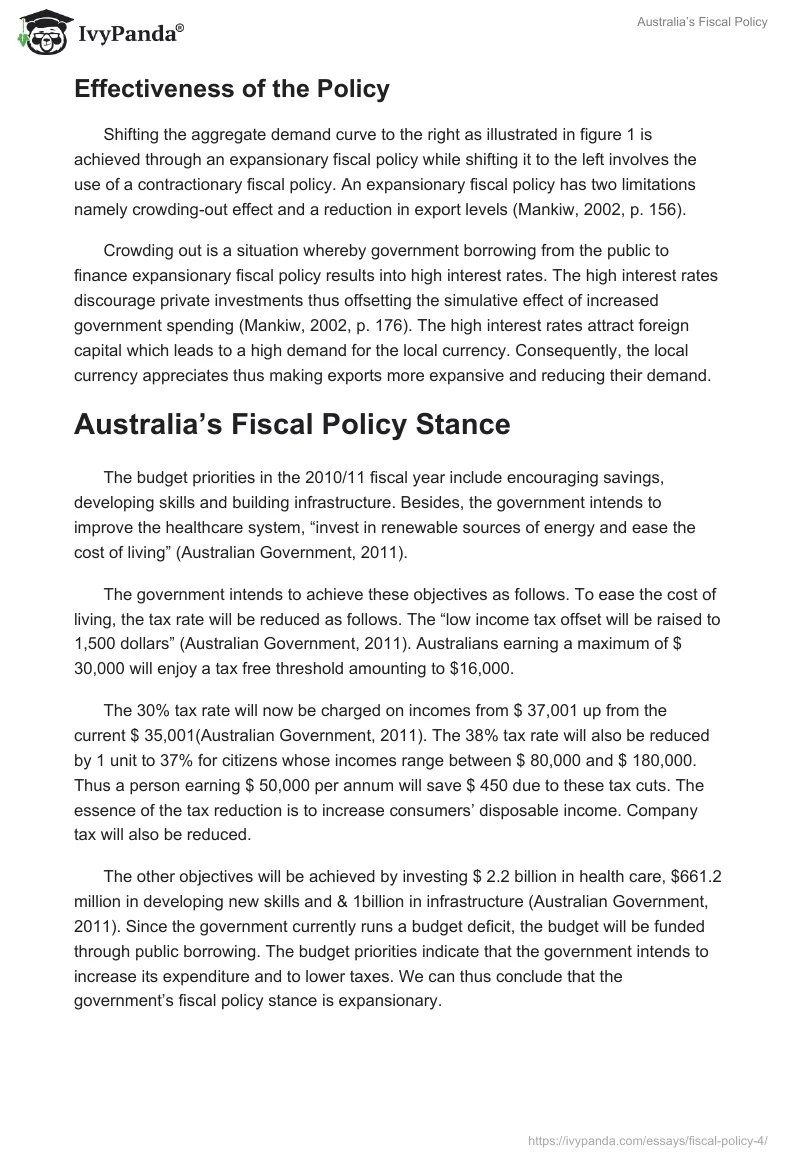 Australia’s Fiscal Policy. Page 4