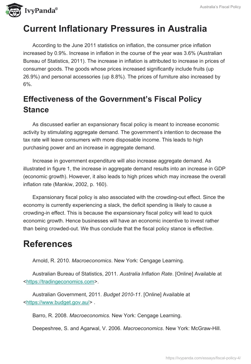 Australia’s Fiscal Policy. Page 5