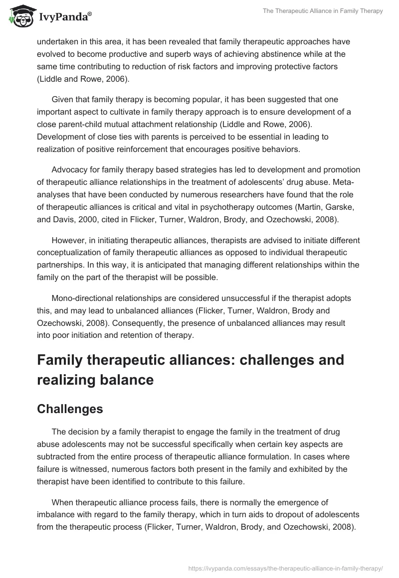 The Therapeutic Alliance in Family Therapy. Page 4