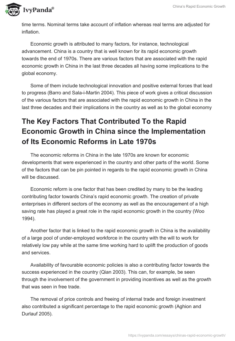 China’s Rapid Economic Growth. Page 2