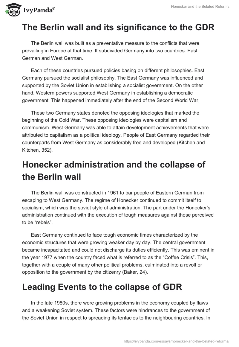 Honecker and the Belated Reforms. Page 2