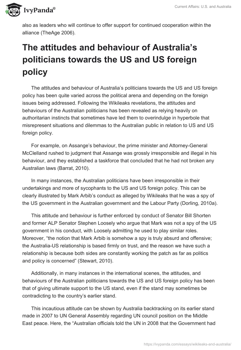 Current Affairs: U.S. and Australia. Page 3