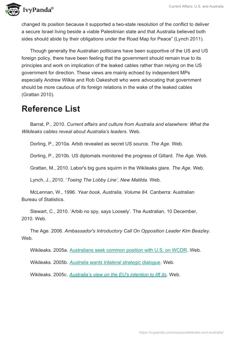 Current Affairs: U.S. and Australia. Page 4