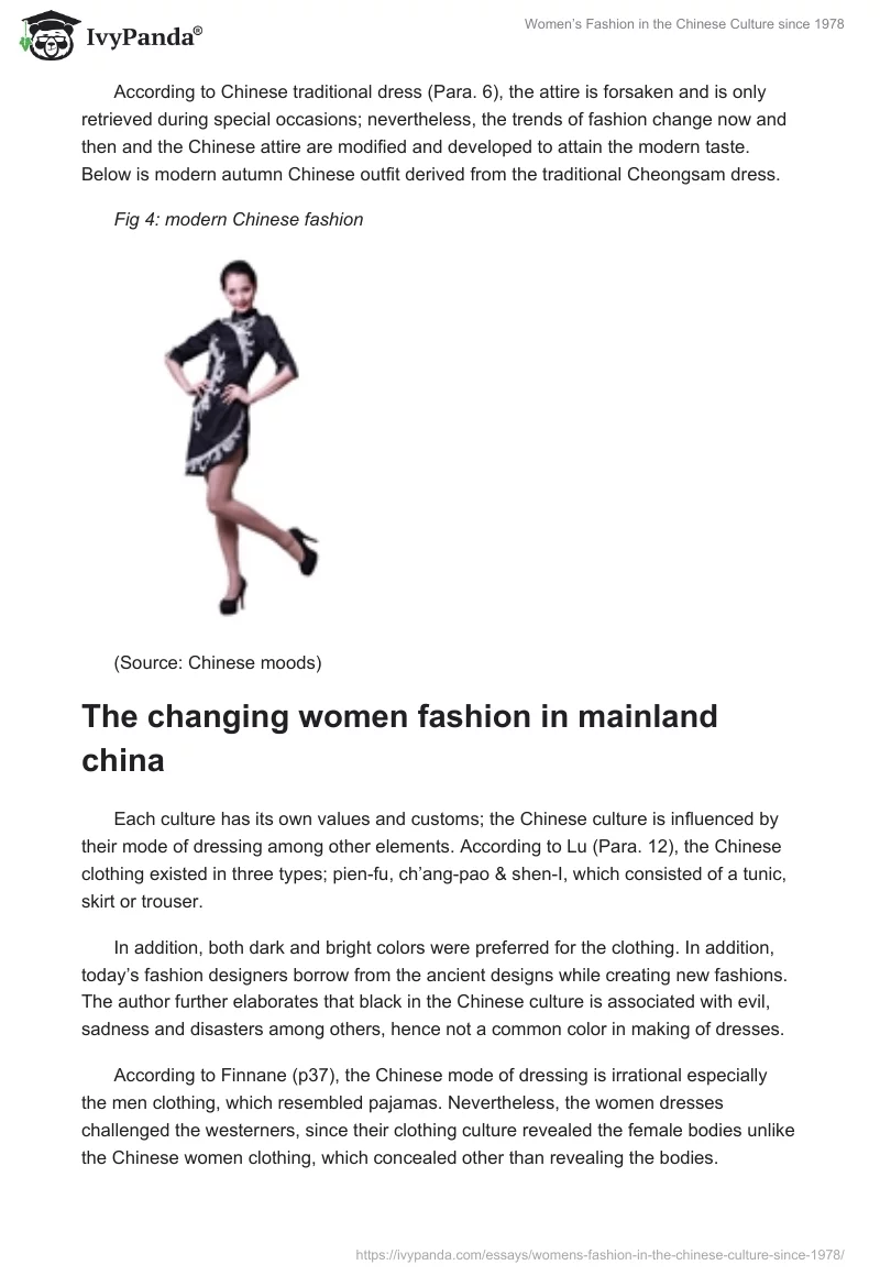 Women’s Fashion in the Chinese Culture Since 1978. Page 4