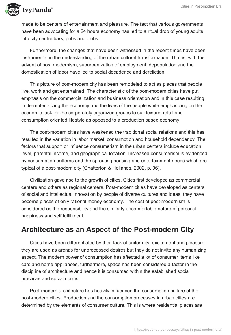 Cities in Post-modern Era. Page 2