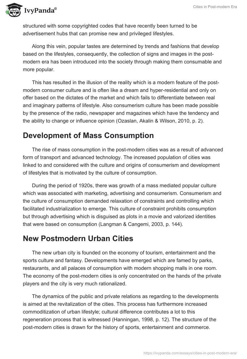Cities in Post-modern Era. Page 3