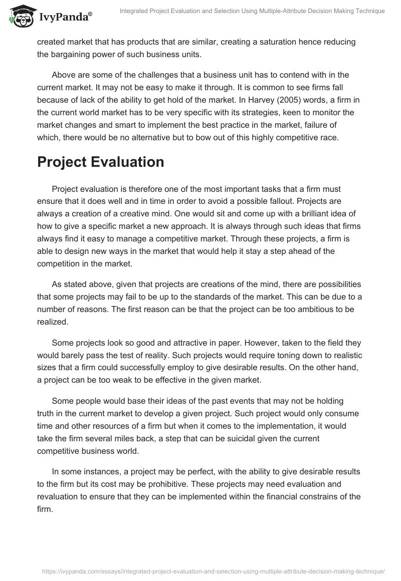 Integrated Project Evaluation and Selection Using Multiple-Attribute Decision Making Technique. Page 2