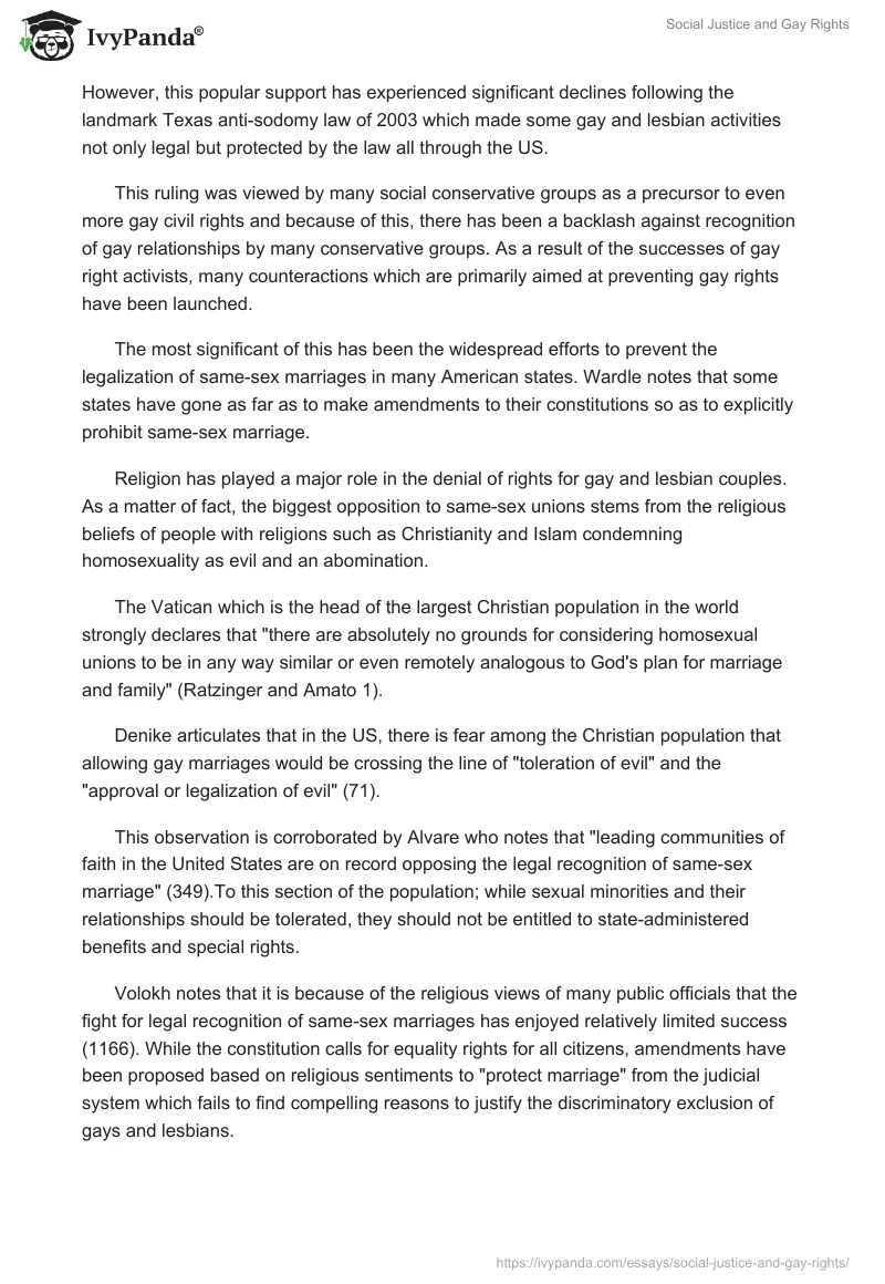Social Justice and Gay Rights. Page 2