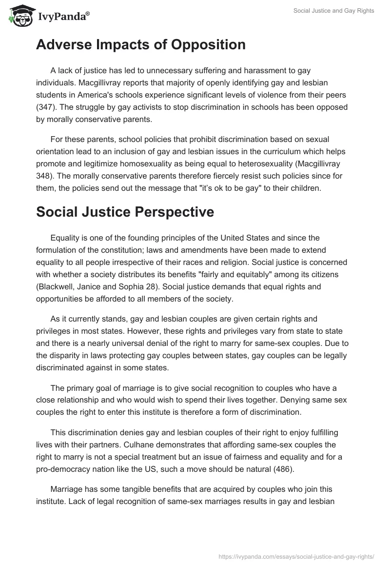 Social Justice and Gay Rights. Page 3