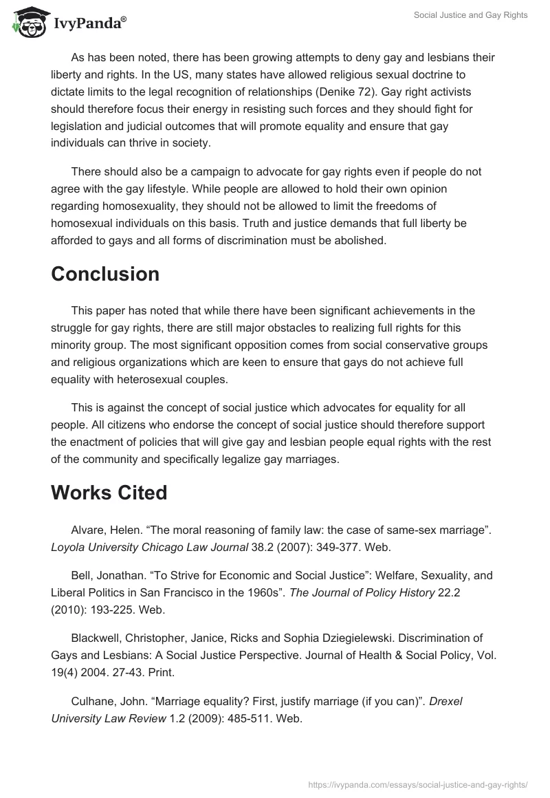 Social Justice and Gay Rights. Page 5
