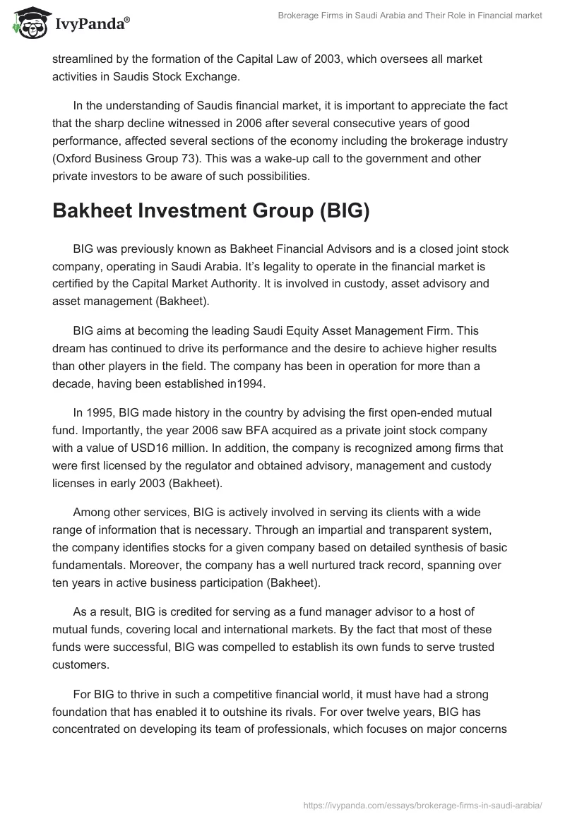 Brokerage Firms in Saudi Arabia and Their Role in Financial market. Page 2