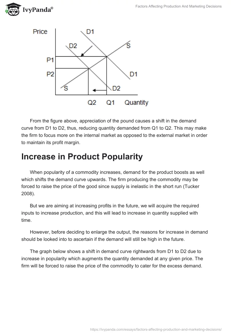 Factors Affecting Production And Marketing Decisions. Page 3