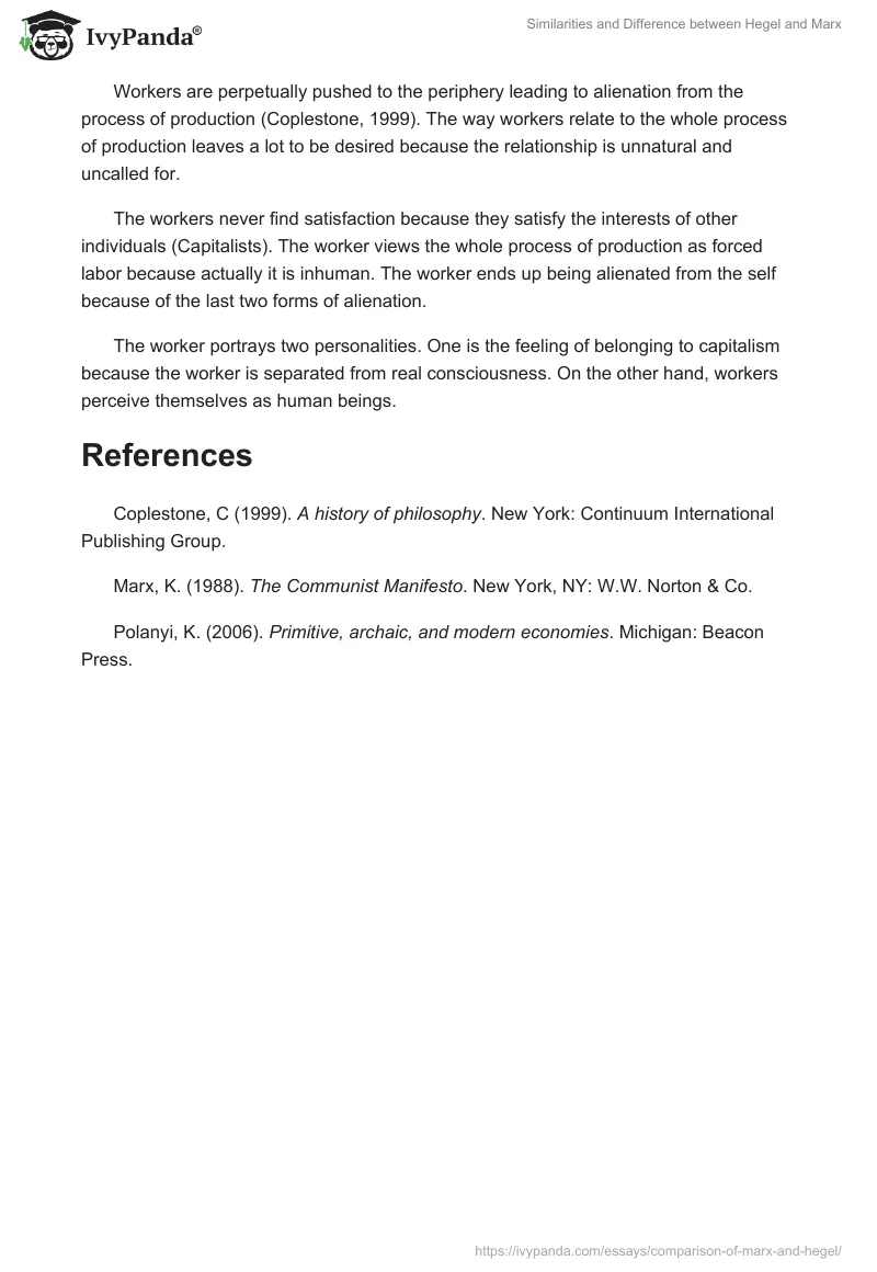 Similarities and Difference between Hegel and Marx. Page 4