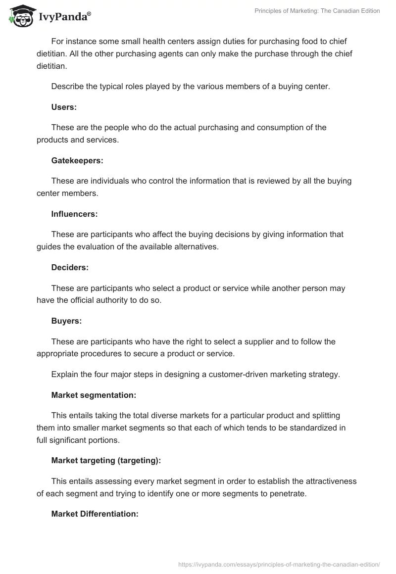 Principles of Marketing: The Canadian Edition. Page 2