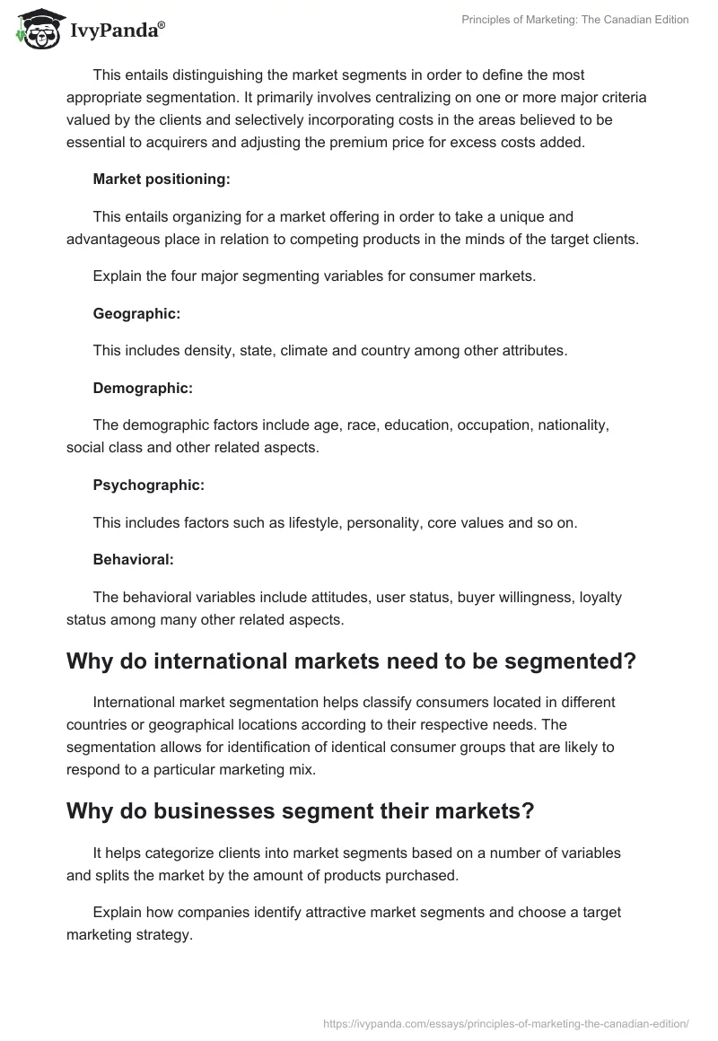 Principles of Marketing: The Canadian Edition. Page 3