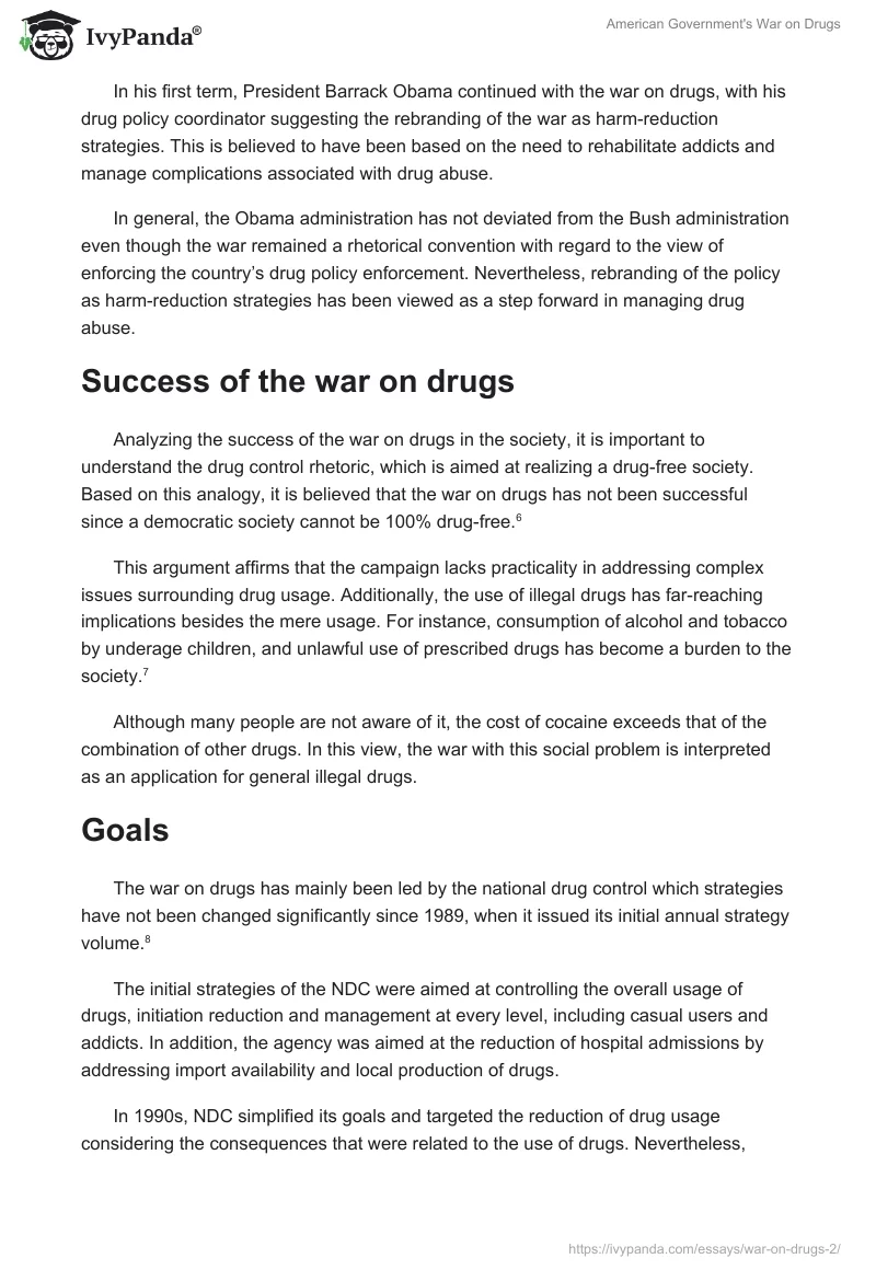 what is the war on drugs essay