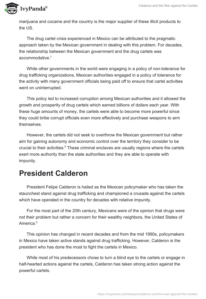 Calderon and the War Against the Cartels. Page 3