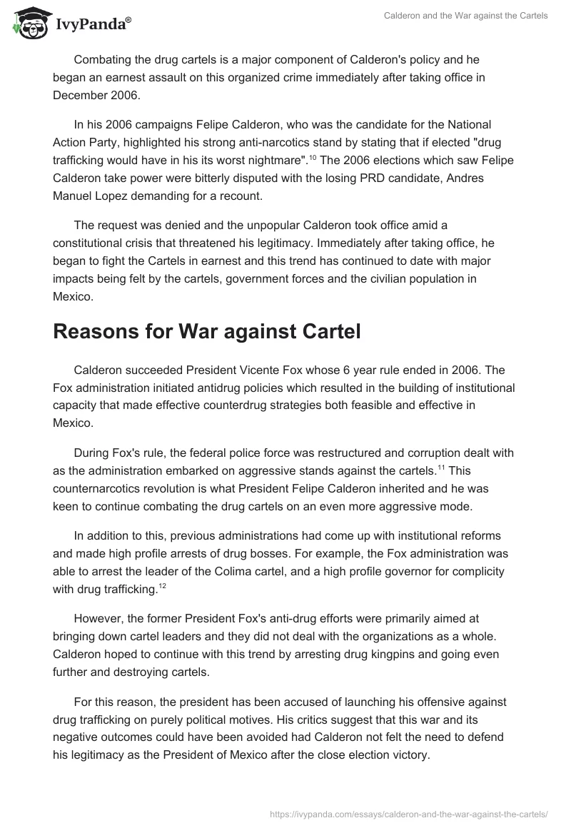 Calderon and the War Against the Cartels. Page 4