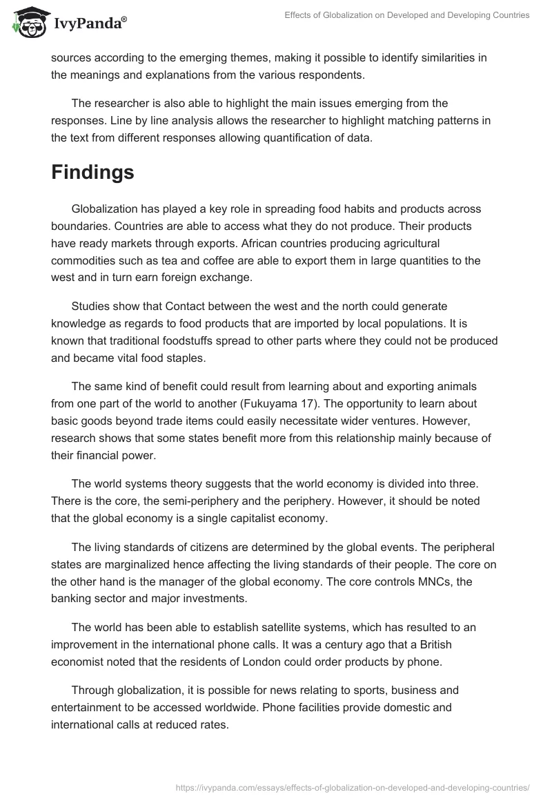 Effects of Globalization on Developed and Developing Countries. Page 5